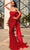 Amarra 94049 - Strapless Bow Accented Prom Gown Special Occasion Dress 000 / Red