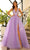 Amarra 94052 - Beaded Deep V-Neck Evening Gown Special Occasion Dress 000 / Lilac/Multi