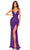 Amarra 94262 - Iridescent Sequin Sheath Prom Gown Special Occasion Dress 000 / Purple/Lilac