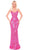 Amarra 94317 - Sequin Embellished Mermaid Prom Gown Prom Dress 00 / Neon Pink