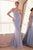 Amoris by Ladivine T402 - Off Shoulder Mermaid Evening Gown Mother of the Bride Dresses XXS / Light Blue