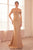 Amoris by Ladivine T402 - Off Shoulder Mermaid Evening Gown Mother of the Bride Dresses XXS / Nude Gold