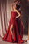 Amoris by Ladivine T701 - Strapless Glitter A-Line Evening Gown Prom Dresses XXS / Red