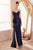 Amoris by Ladivine T704 - Elegant V-Neck Evening Gown Prom Dresses XXS / Navy