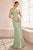 Amoris by Ladivine T705 - Off-Shoulder Chiffon Evening Gown Prom Dresses XXS / Sage