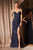 Amoris by Ladivine T707 - Glitter-Dusted Evening Dress Prom Dresses XXS / Navy