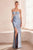 Amoris by Ladivine T708 - Elegant Sweetheart Evening Gown Prom Dresses XXS / Blue