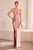 Amoris by Ladivine T708 - Elegant Sweetheart Evening Gown Prom Dresses XXS / Rose Gold