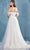 Andrea and Leo A0822 - Off-Shoulder Embellished Gown Wedding Dresses 14 / Off White-Nude