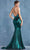 Andrea and Leo A0937 - Metallic Lame Open Back Prom Gown Bridesmaid Dresses 6 / Emerald