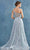 Andrea and Leo - A0989 Floral Embroidered One-Sleeve Prom Dress Mother of the Bride Dresses 10 / Sea Mist