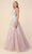 Andrea and Leo A1028 - Sleeveless Floral Applique Ballgown Ball Gowns 14 / Blue