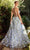 Andrea and Leo A1138 - Floral A-Line Evening Dress Evening Dresses 2 / Blue