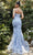 Andrea and Leo A1213 - Sweetheart Embroidered Sheath Gown Prom Dresses 8 / Blue