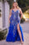 Andrea and Leo A1229 - Feathered Flare Gown Prom Dresses 2 / Royal