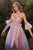 Andrea and Leo A1303 - Strapless Applique Gown Prom Dresses 2 / Lavender