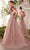 Andrea and Leo A1373 - Rosette Accented Cap Sleeve Prom Gown Special Occasion Dress