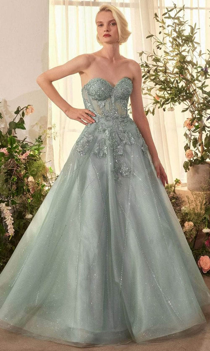 Andrea and Leo A1387 - Beaded Applique Sweetheart Evening Gown Special Occasion Dress