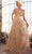 Andrea and Leo A1466 - Floral Print Off Shoulder Prom Gown Special Occasion Dress