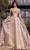 Andrea and Leo A1466 - Floral Print Off Shoulder Prom Gown Special Occasion Dress