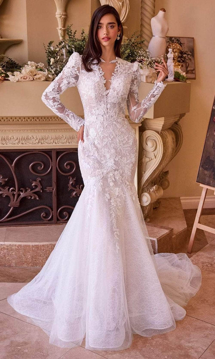 Andrea and Leo WL036 - Long Sleeve Trumpet Bridal Gown Special Occasion Dress