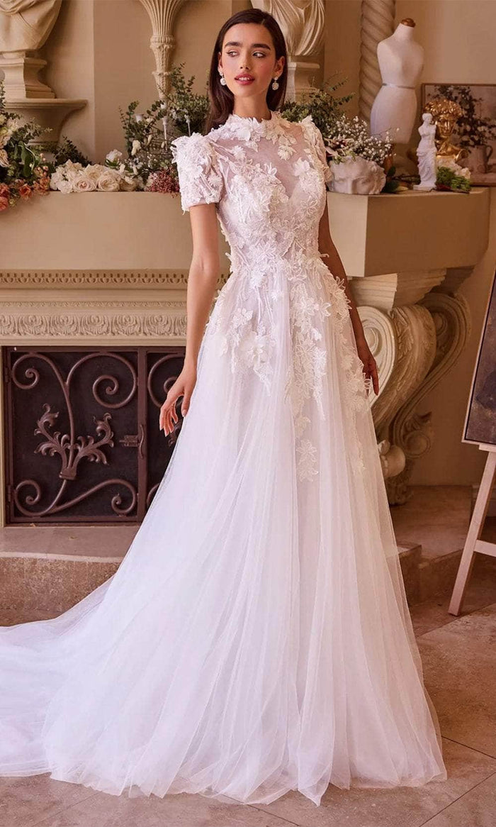 Andrea and Leo WL040 - High Neck Applique Bridal Gown Special Occasion Dress