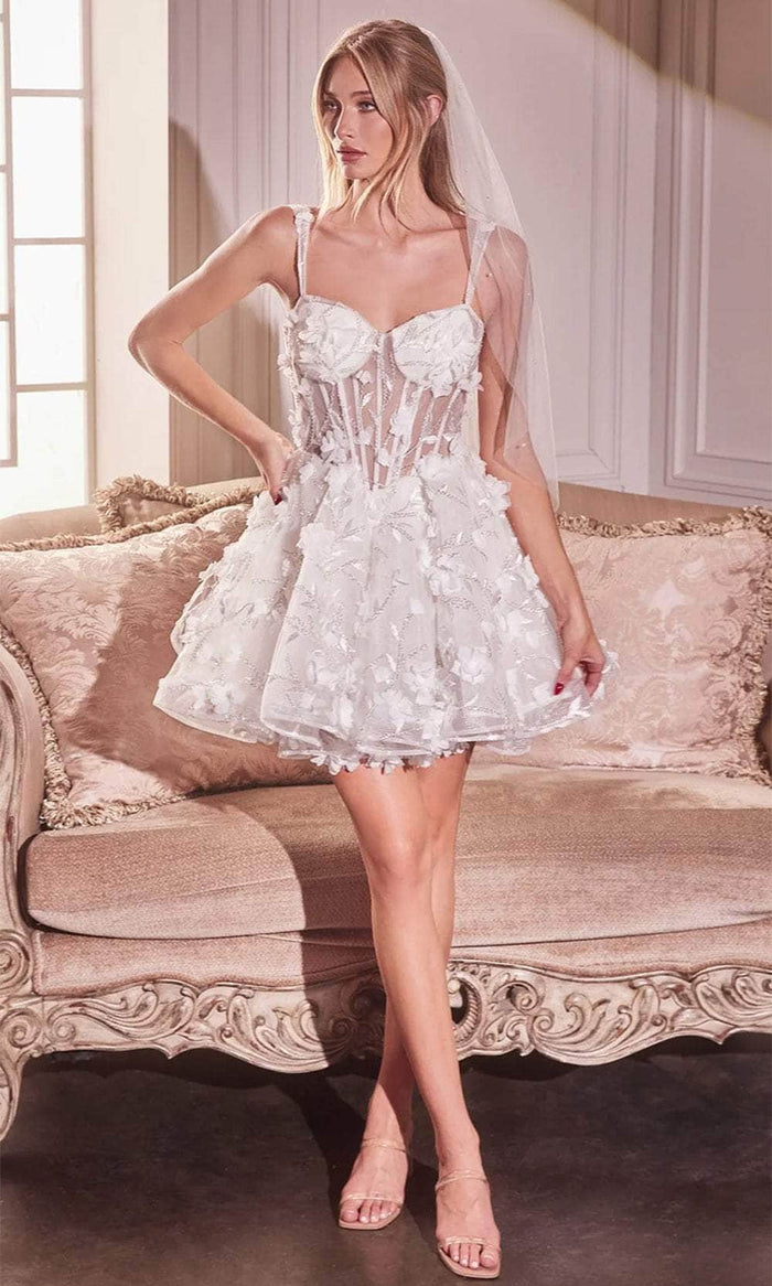 Andrea and Leo WL081 - Floral Detailed Bridal Dress Special Occasion Dress