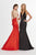 Angela & Alison 91089 - Satin Halter Deep V-Neck Prom Dress Prom Dresses 0 / Ivory