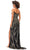 Ashley Lauren 11236 - Sequin High Slit Prom Gown Prom Dresses