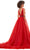 Ashley Lauren 11305 - Embellished Waist Ballgown Prom Dresses 20 / Red