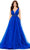 Ashley Lauren 11305 - Embellished Waist Ballgown Prom Dresses 20 / Red