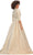 Ashley Lauren 11326 - Satin V-Neck Ballgown Ball Gowns 16 / Champagne