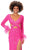 Ashley Lauren 11364 - Deep V-Neck Cutout Evening Gown Evening Dresses 8 / Hot Pink