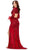 Ashley Lauren 11364 - Deep V-Neck Cutout Evening Gown Evening Dresses 8 / Hot Pink