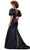 Ashley Lauren 11379 - V-Neck Puff Sleeve Prom Gown Prom Dresses 12 / Black