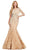 Ashley Lauren 11431 - Jewel Neck Beaded Evening Gown Prom Dresses 0 / Nude