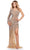 Ashley Lauren 11516 - One Sleeve Beaded Fringe Prom Gown Prom Gown 0 / Multi/Nude