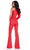 Ashley Lauren 11531 - One Sleeved Scuba Jumpsuit Formal Pantsuits 14 / Red