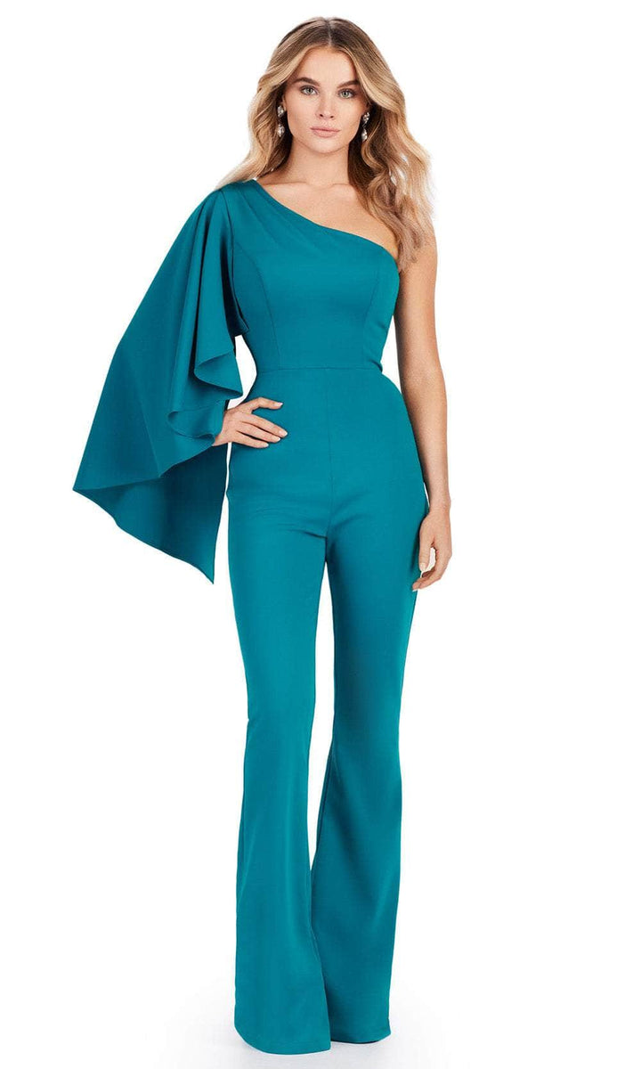 Ashley Lauren 11534 - Ruffled Cape Sleeve Jumpsuit – Couture Candy