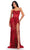 Ashley Lauren 11599 - Cut-Glass Scoop Evening Gown Evening Dresses 0 / Red