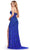 Ashley Lauren 11614 - Strapless Bead Embellished Evening Gown Evening Dresses 0 / Turquoise/Royal