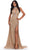 Ashley Lauren 11634 - High Halter Sequin Evening Gown Evening Dresses 0 / Gold