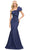 Ashley Lauren 11696 - Bow Accent Mermaid Evening Gown Evening Dresses 0 / Navy