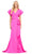 Ashley Lauren 11737 - Flutter Sleeve Ruffle Evening Gown Mother of the Bride Dresses 0 / Fuchsia