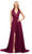 Ashley Lauren 11753 - Sleeveless Pleated Skirt Prom Gown Prom Dresses 0 / Wine