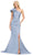 Ashley Lauren 11759 - One-Shoulder Fitted Prom Gown Evening Dresses 0 / Vintage Blue