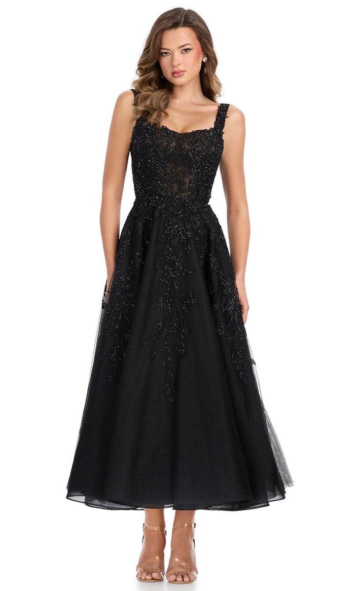 Ashley Lauren 11899 - Wide Straps Lace Applique Evening Dress Special Occasion Dress