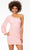 Ashley Lauren 4497 - Asymmetric Beaded Cocktail Dress Cocktail Dresses 8 / Candy Pink