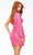 Ashley Lauren 4497 - Asymmetric Beaded Cocktail Dress Cocktail Dresses 8 / Candy Pink