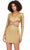 Ashley Lauren 4583 - Long Sleeve Cutout Cocktail Dress Cocktail Dresses 0 / Gold